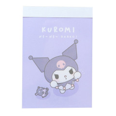 Japan Sanrio Mini Notepad - Kuromi / Toddler Look Up For Hug