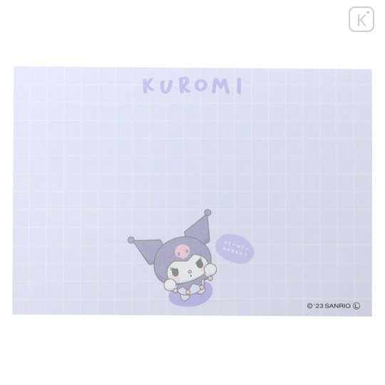 Japan Sanrio Mini Notepad - Kuromi / Look Up For Hug - 3