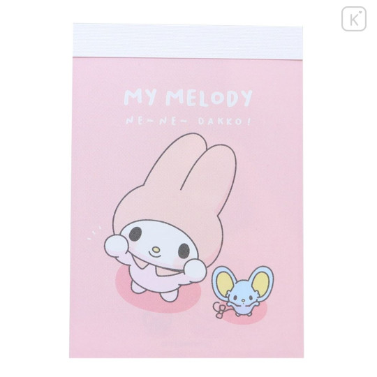 Japan Sanrio Mini Notepad - My Melody / Look Up For Hug - 1