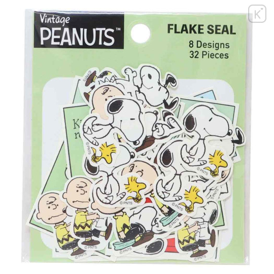Japan Peanuts Sticker Pack - Snoopy : Charlie Green - 1