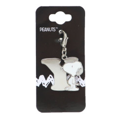 Japan Peanuts Metal Charm Keychain - Snoopy / Alphabet Y