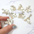 Japan Peanuts Metal Charm Keychain - Snoopy / Alphabet Y - 2