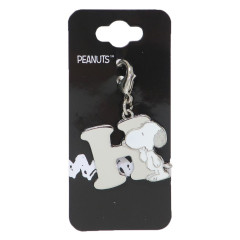 Japan Peanuts Metal Charm Keychain - Snoopy / Alphabet H