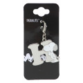 Japan Peanuts Metal Charm Keychain - Snoopy / Alphabet H - 1