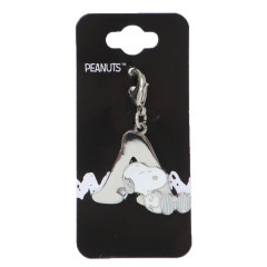 Japan Peanuts Metal Charm Keychain - Snoopy / Alphabet A