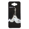 Japan Peanuts Metal Charm Keychain - Snoopy / Alphabet A - 1