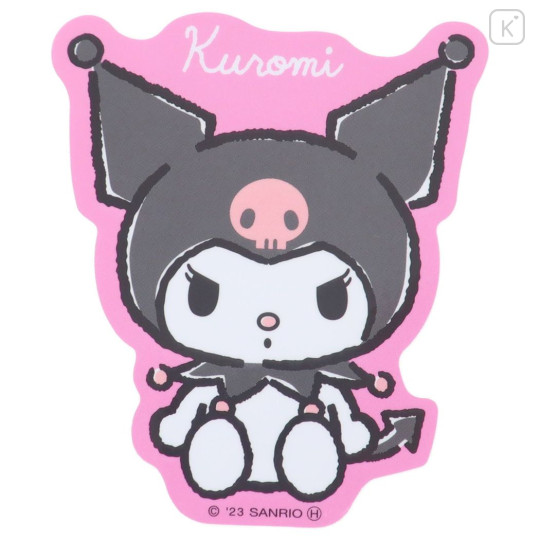 Japan Sanrio Vinyl Sticker - Kuromi / Pink - 1
