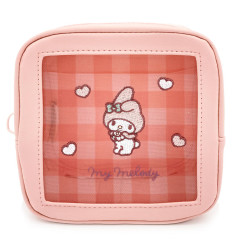 Japan Sanrio Multi Case Mesh Pouch - My Melody / Pink Stripe