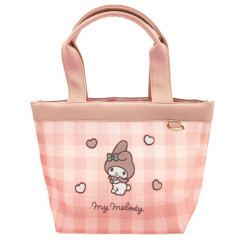 Japan Sanrio Mini Tote Mesh Bag - My Melody / Pink Stripe