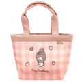 Japan Sanrio Mini Tote Mesh Bag - My Melody / Pink Stripe - 1