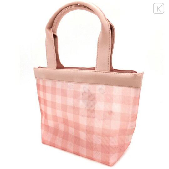 Japan Sanrio Mini Tote Mesh Bag - My Melody / Pink Stripe - 2