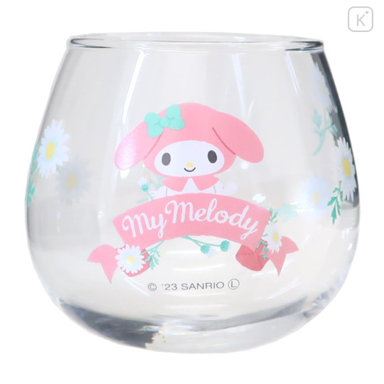 Japan Sanrio Swaying Glass Tumbler - My Melody / Flora - 1