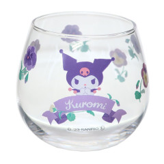 Japan Sanrio Swaying Glass Tumbler - Kuromi / Flora