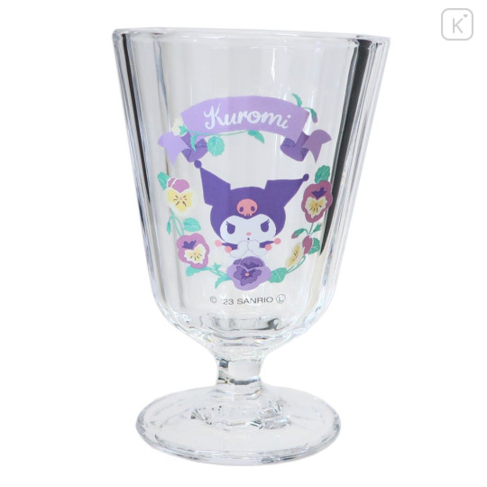 Japan Sanrio Stemware Glass - Kuromi / Flora - 1