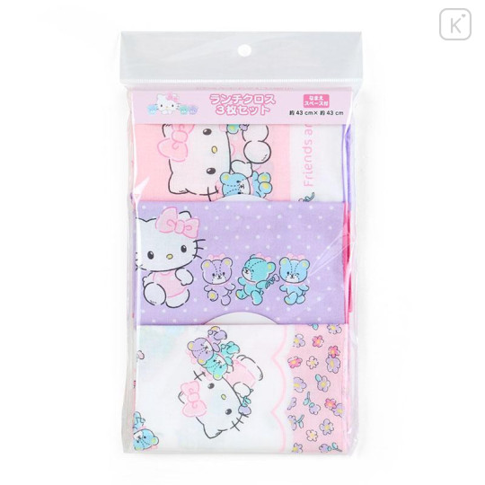 Japan Sanrio Original Lunch Cloth 3pcs Set - Hello Kitty - 5
