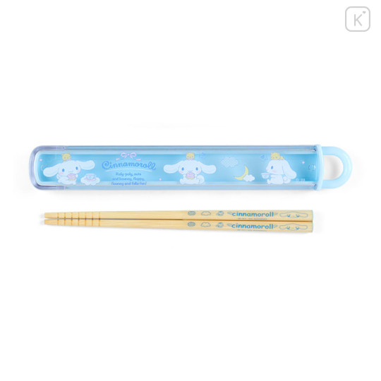 Japan Sanrio Original Chopsticks with Case - Cinnamoroll - 1