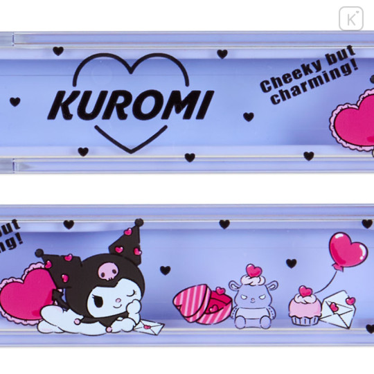 Japan Sanrio Original Chopsticks with Case - Kuromi - 3