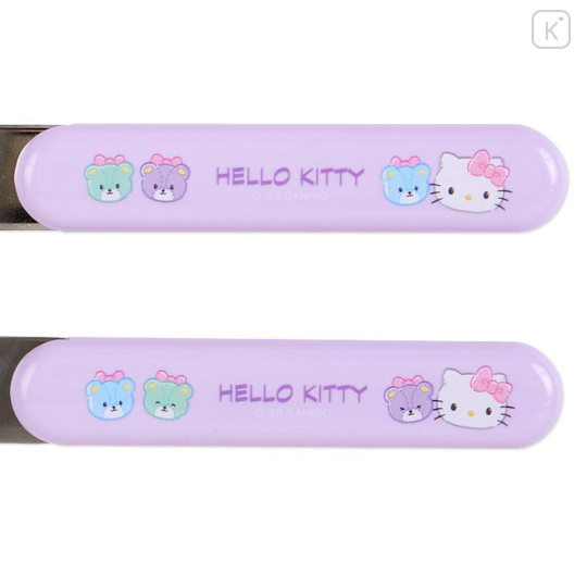 Japan Sanrio Original Bento Lunch Cutlery Set Spoon Fork - Hello Kitty / Pink - 5