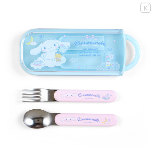 Japan Sanrio Original Bento Lunch Cutlery Set Spoon Fork - Cinnamoroll - 1