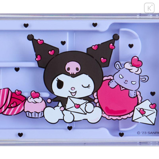 Japan Sanrio Original Bento Lunch Cutlery Set Spoon Fork Chopstick - Kuromi - 5