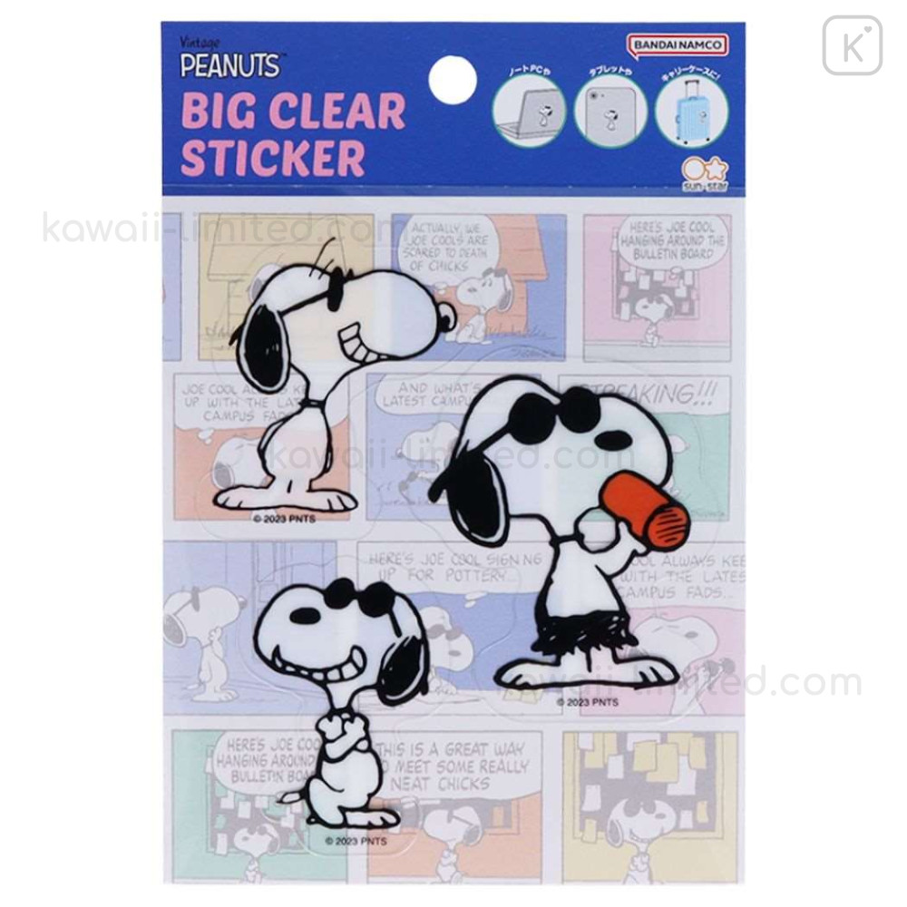 Japan Peanuts Vinyl Deco Sticker Set - Snoopy / Sunglasses