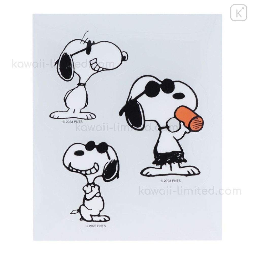 Japan Peanuts Vinyl Deco Sticker Set - Snoopy / Sunglasses