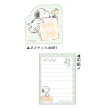 Japan Peanuts Diecut Mini Notepad - Snoopy / Bread - 2