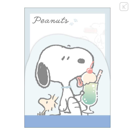Japan Peanuts Diecut Mini Notepad - Snoopy / Soda - 1