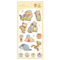 Japan Disney Shake Shake Capsule Seal Sticker - Winnie The Pooh