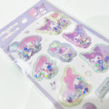 Japan Sanrio Shake Shake Capsule Seal Sticker - Kuromi & Melody 3D - 2