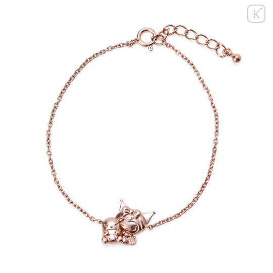 Japan Sanrio Bracelet - Kuromi & Baku : Pink Gold - 1