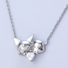Japan Sanrio Necklace - Kuromi & Baku : Silver