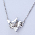 Japan Sanrio Necklace - Kuromi & Baku : Silver - 1