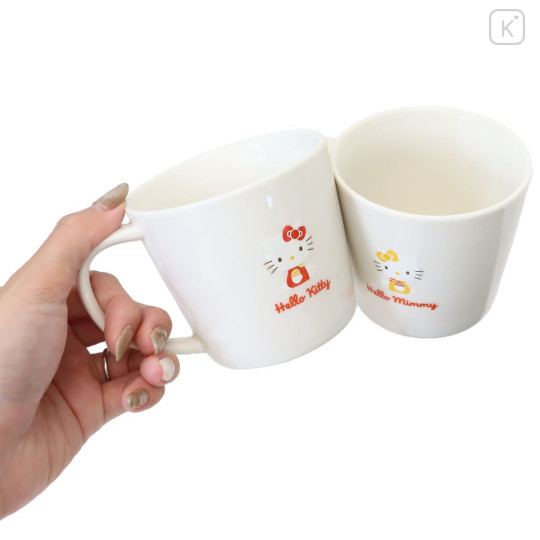 Japan Sanrio Porcelain Mug Set - Hello Kitty Sisters / White - 2