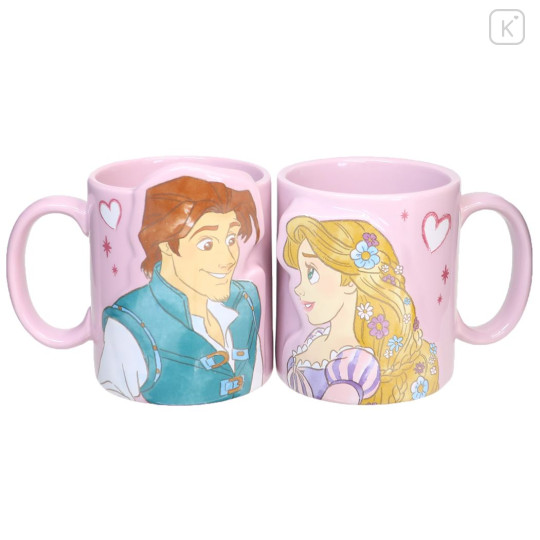 Japan Disney Ceramics Mug Set - Rapunzel & Boyfriend - 1