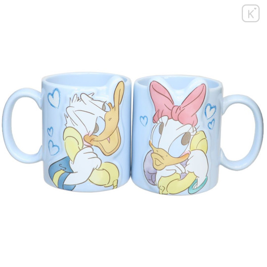 Japan Disney Ceramics Mug Set - Donald Duck & Daisy Duck - 1