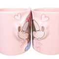 Japan Disney Kiss Pair Mug Set - Mickey Mouse & Minnie Mouse / Pink - 3
