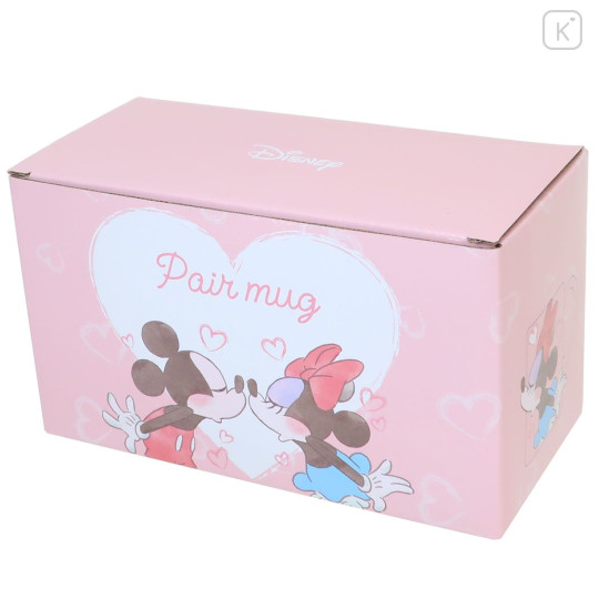 Japan Disney Kiss Pair Mug Set - Mickey Mouse & Minnie Mouse / Pink - 4