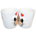 Japan Disney Kiss Pair Mug Set - Mickey Mouse & Minnie Mouse / White - 3