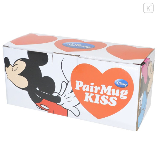 Japan Disney Kiss Pair Mug Set - Mickey Mouse & Minnie Mouse / White - 4