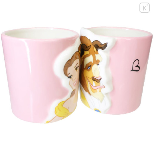 Japan Disney Ceramics Mug Set - Beauty & Beast - 3