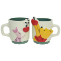Japan Disney Ceramics Mug Set - Pooh & Piglet / Apple - 1