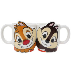 Japan Disney Ceramics Mug Set - Chip & Dale / Smile