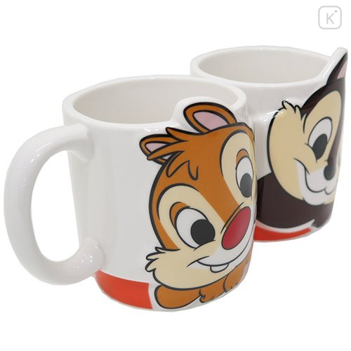 Japan Disney Ceramics Mug Set - Chip & Dale / Smile - 2