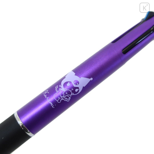 Japan Sanrio Jetstream 4&1 Multi Pen + Mechanical Pencil - Kuromi / Purple - 3