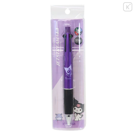 Japan Sanrio Jetstream 4&1 Multi Pen + Mechanical Pencil - Kuromi / Purple - 4