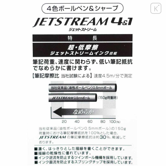 Japan Sanrio Jetstream 4&1 Multi Pen + Mechanical Pencil - Pochacco / White - 5