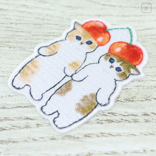 Japan Mofusand Embroidery Iron-on Patch Deco Sticker - Cat / Cherry Hat - 2
