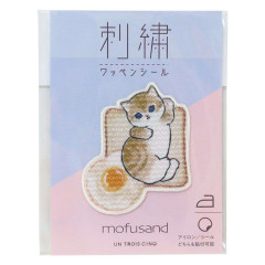 Japan Mofusand Embroidery Iron-on Patch Deco Sticker - Cat / Egg & Bread