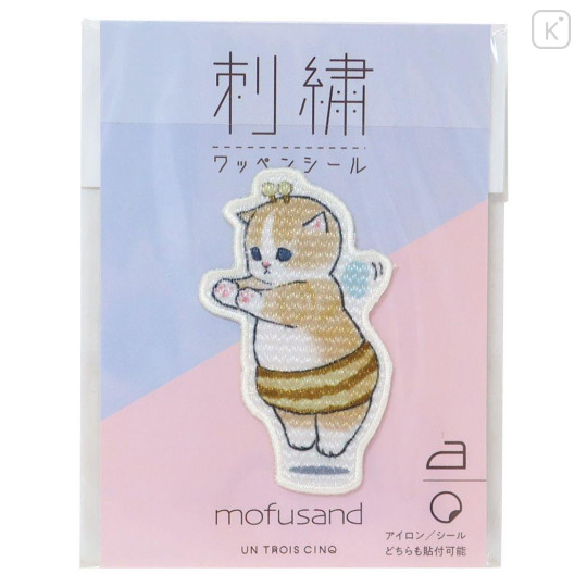 Japan Mofusand Embroidery Iron-on Patch Deco Sticker - Cat / Bee - 1